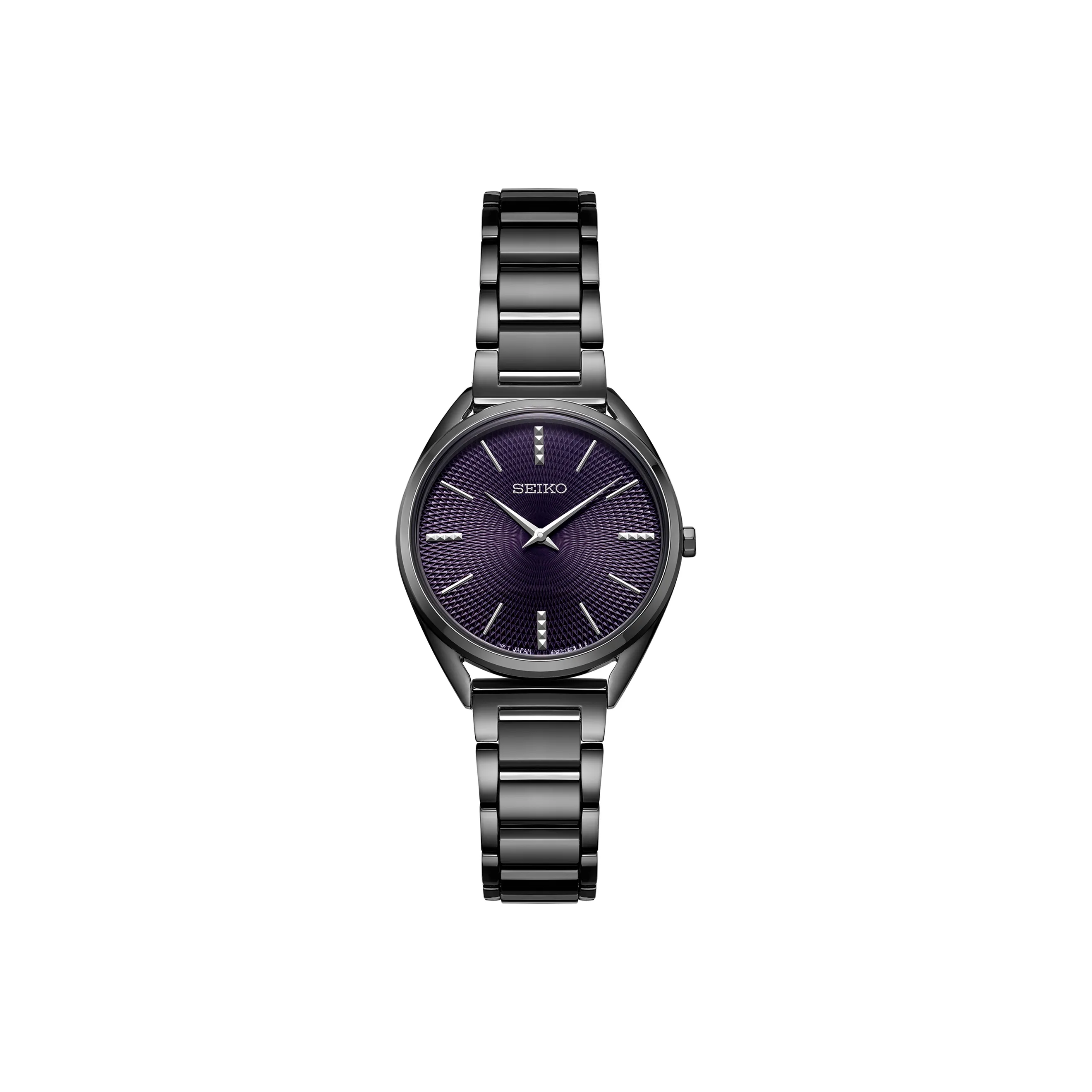 SEIKO Кварцевый механизм нержавеющая сталь ремешок 32*7,13 мм женские часы фиолетовый циферблат модель SWR035P1