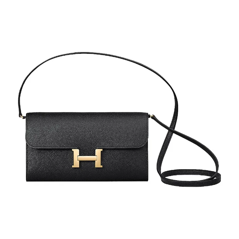 HERMES Constance To Go Epsom Leather Wallets Shoulder Bag Crossbody Bag Regular Women
s Noir Black