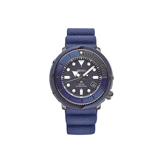 SEIKO Solar Кварц Механизм Resin Ремешок Часы Мужские Черный Циферблат