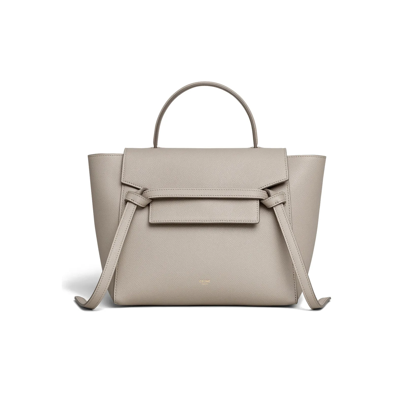 CELINE Belt Cow Leather Catfish Bag Handbag, Shoulder Bag, Crossbody Bag Micro Women's Taupe/Candy