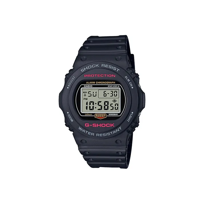 CASIO SQUAD Series Classic Collection Кварцевый механизм Смольный ремешок Часы Мужские Циферблат Серый DW 5750E 1