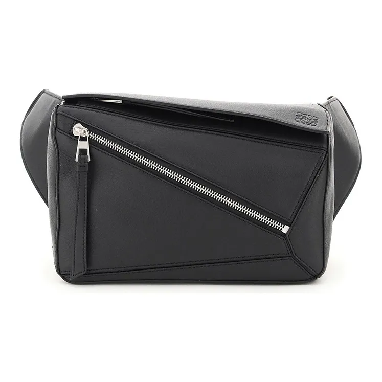 LOEWE Puzzle Bum Bag In Classic Calfskin Small Black