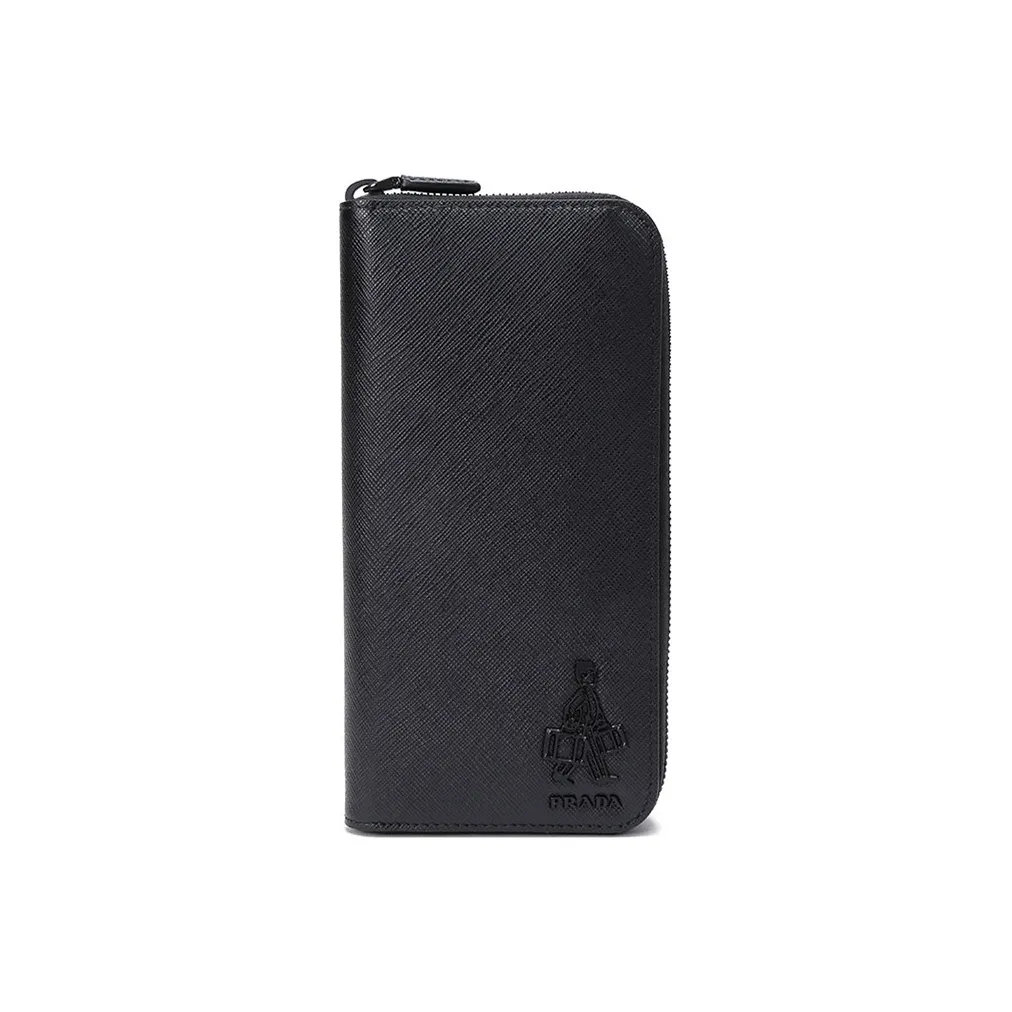 PRADA Saffiano Leather Wallet Men's Black