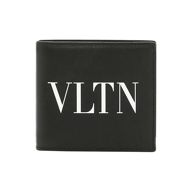 Valentino Cow Leather Wallet Men's Black