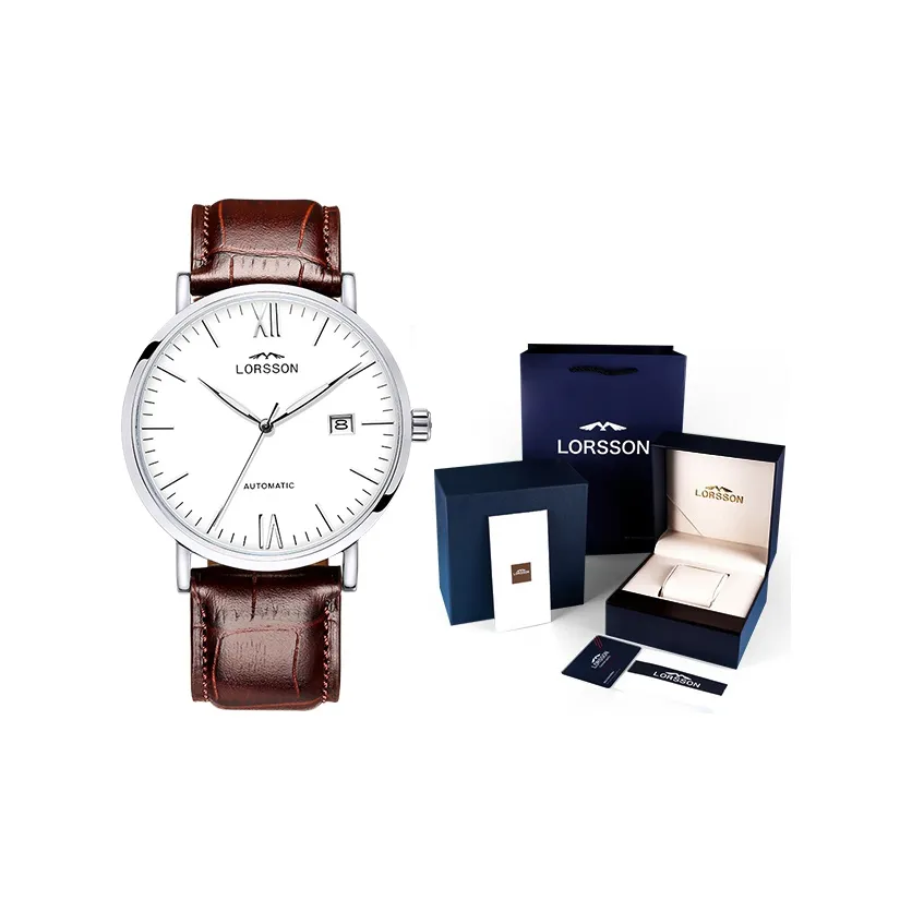 LORSSON Automatic Mechanical Movement Men's Watches Watch White Dial Stainless Steel Watch Case LC7717L7A5