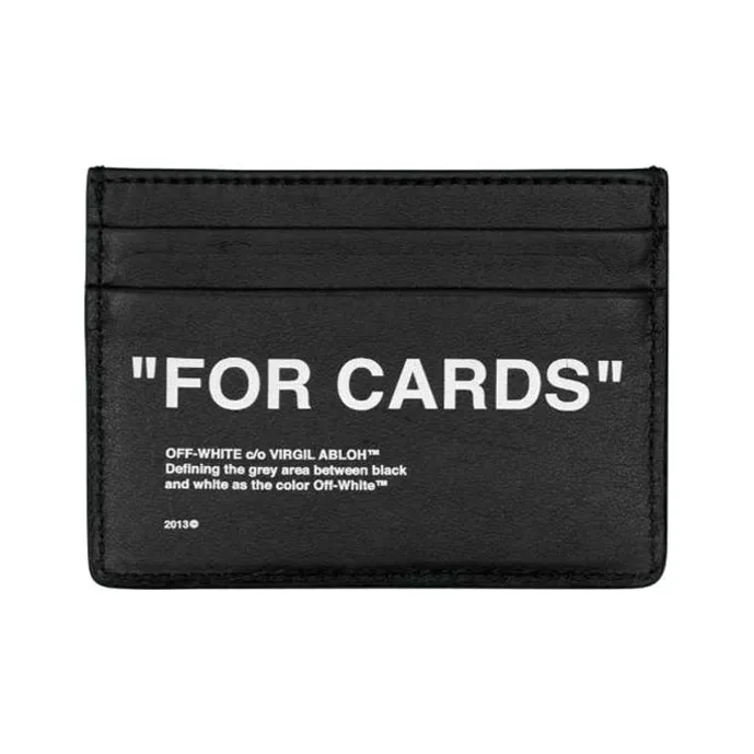 OFF WHITE Leather Wallet Men's Black
