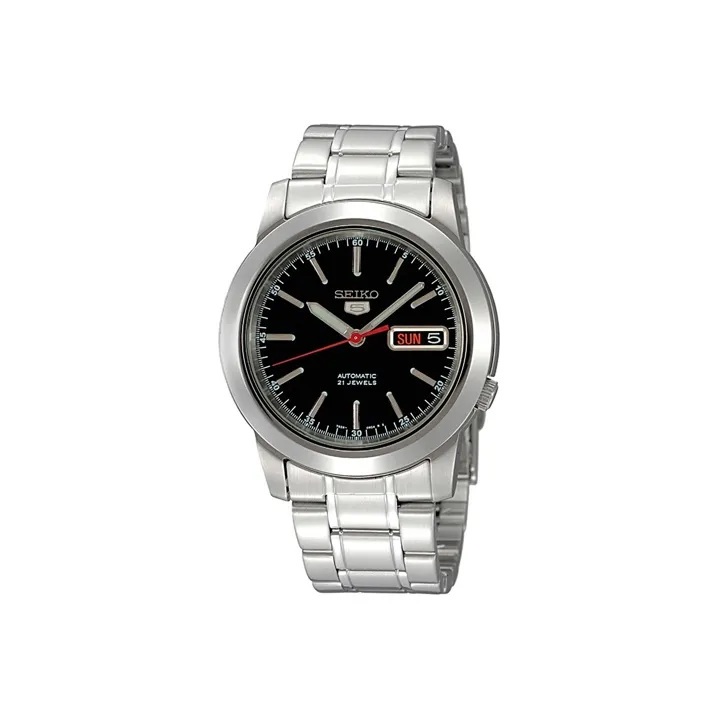 SEIKO Автоматический Механический Механизм Мужские часы Seiko5 39мм*20мм*11мм Черный