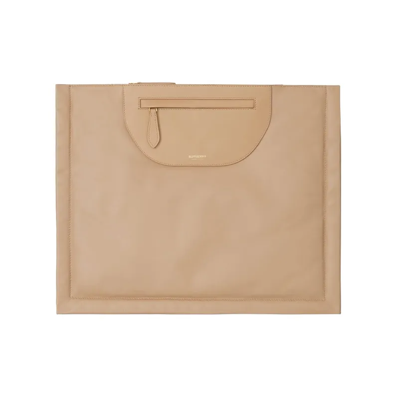 Burberry OLYMPIA Кожаный клатч из овечьей кожи женский холодный бежевый