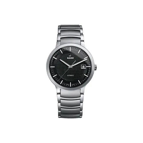 RADO Автоматический Механический Movement Мужские Кристальная Коллекция Часы 38 мм Черные