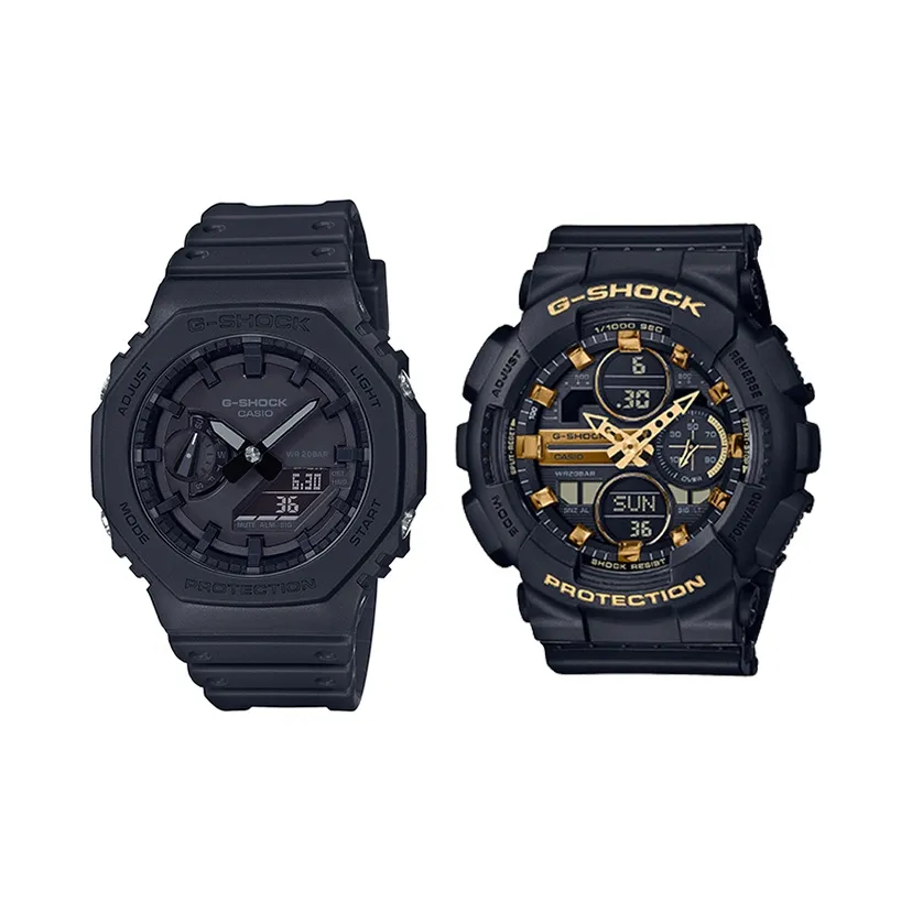 CASIO G SHOCK Collection Кварцевый механизм Часы Унисекс Черный циферблат GA 2100 1A1+GMA S140M 1AER