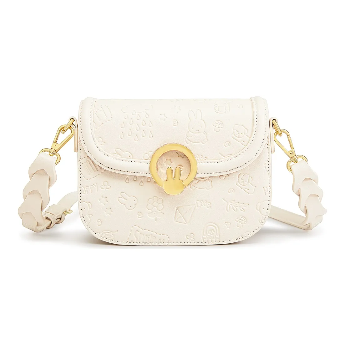 MIFFY ПУ (полиуретан) Седло Сумка Сумка через плечо Маленькая Женская Белая