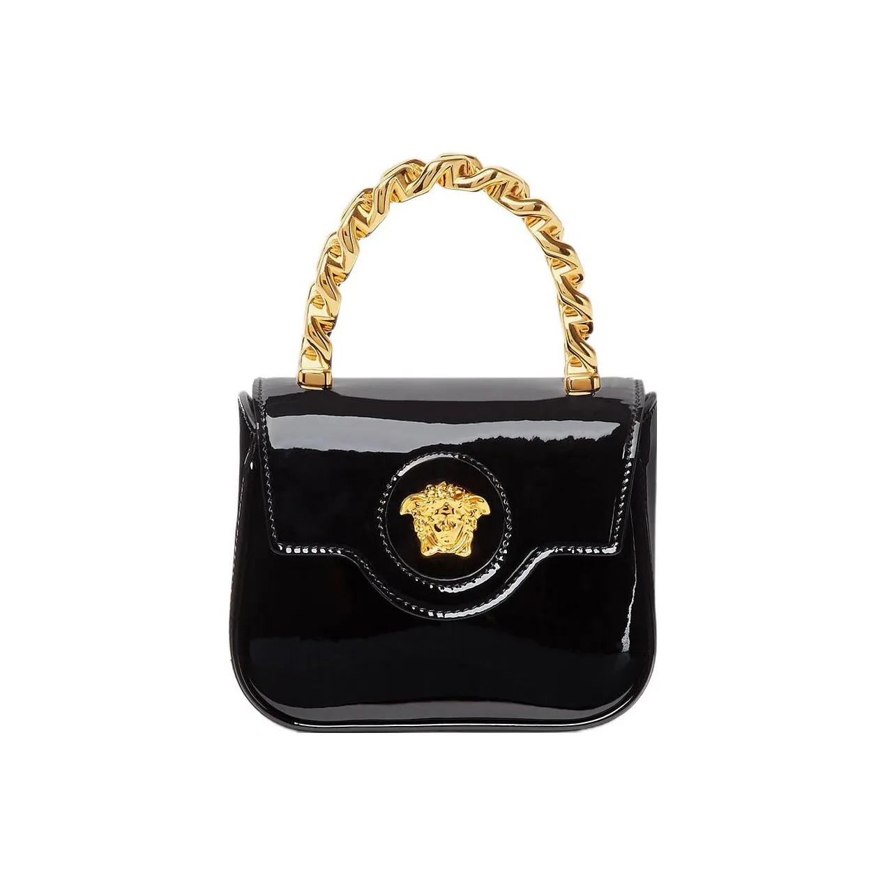 VERSACE Leather Crossbody Bags Shoulder Bags Handbags Women's Black
