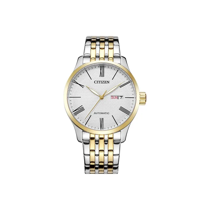 CITIZEN Classic Mechanical Автоматический Механический Механизм Нержавеющая Сталь Ремешок Часы Мужские Белый Циферблат