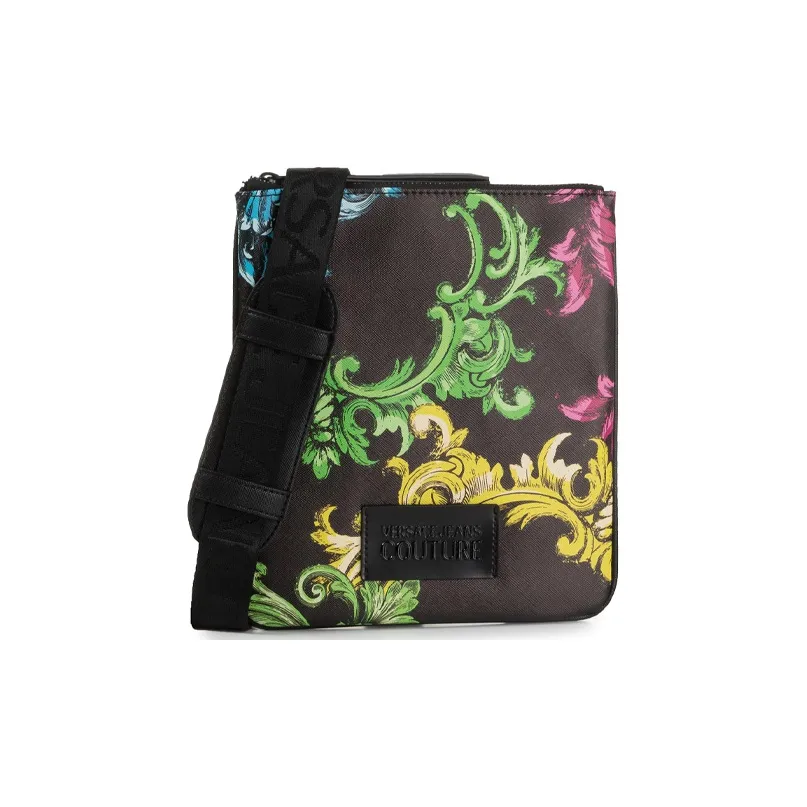 VERSACE JEANS COUTURE Искусственная кожа Сумка через плечо Мини Мужская Черная