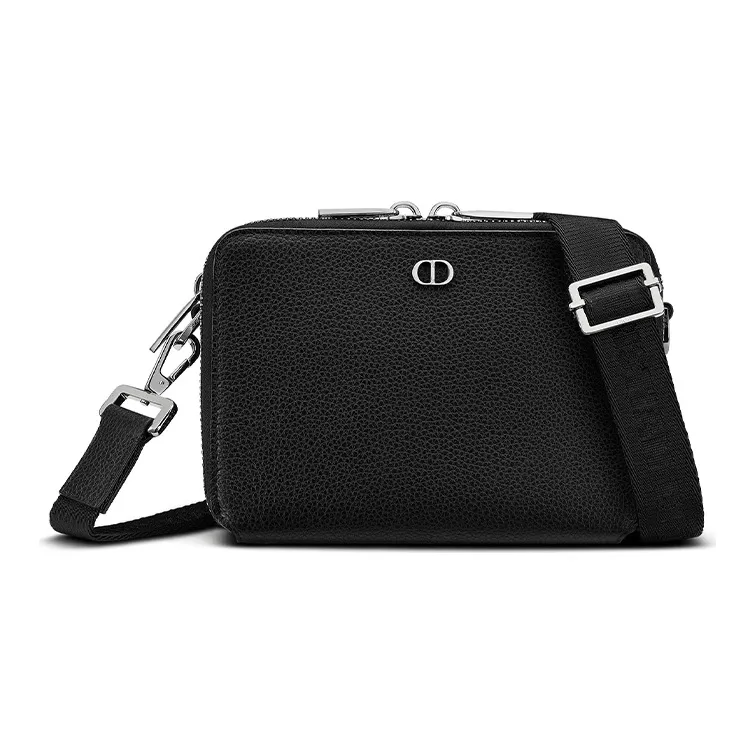 DIOR Grained Calfskin Shoulder Bag, Crossbody Bag, Clutch Regular Men's Black