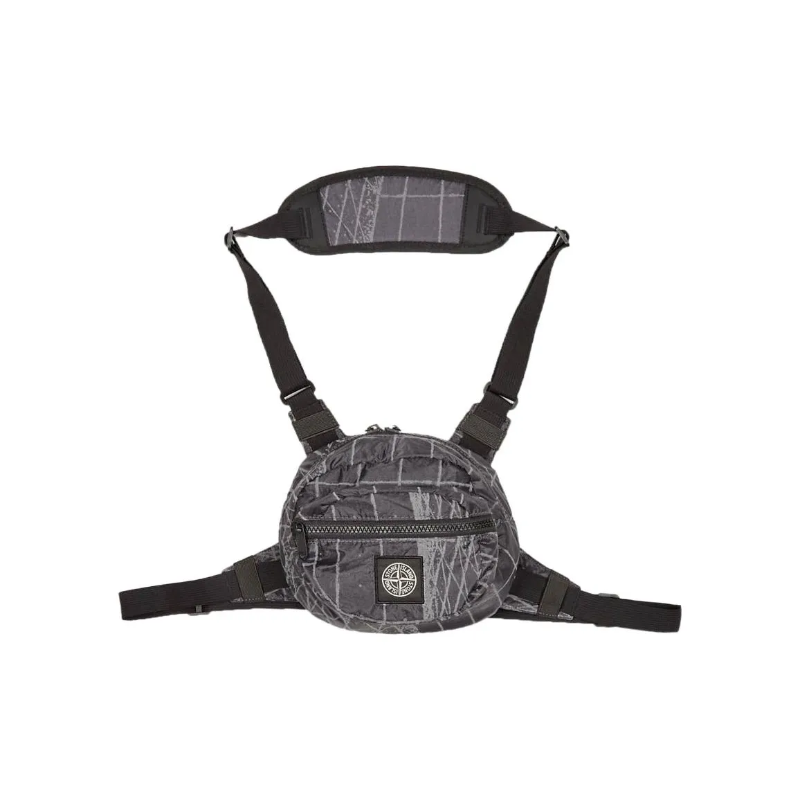 STONE ISLAND Nylon Fanny Pack, Crossbody Bag, Sling Bag Regular Men's Gray