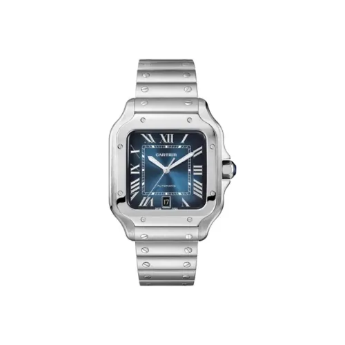 CARTIER Автоматический Механический Movement Мужские SANTOS DE Часы 39,8mm*39,8mm*9,08mm Синий
