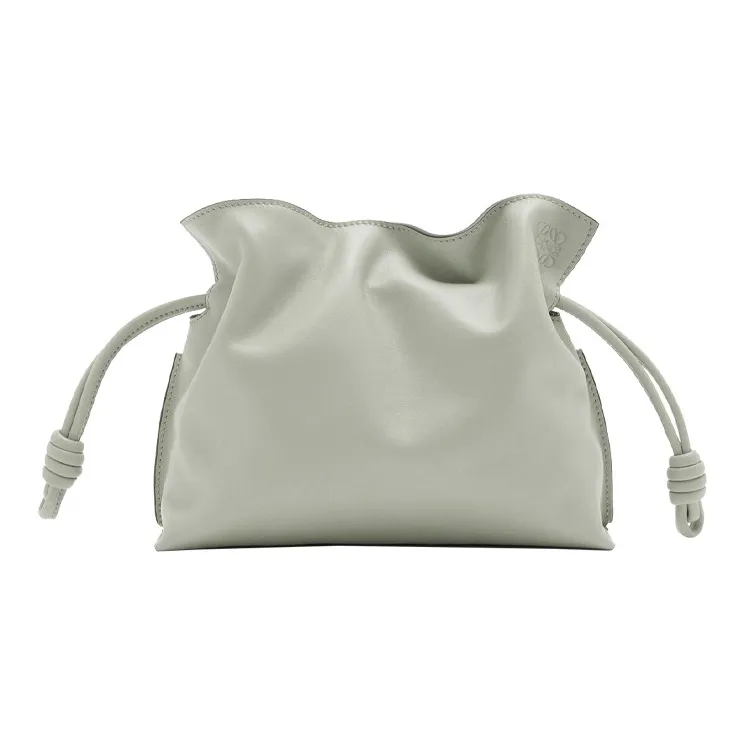 LOEWE Flamenco Nappa Cow Leather Shoulder Bag, Crossbody Bag, Clutch Mini Women's Gray