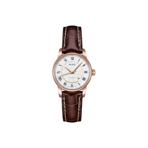 MIDO Автоматический Механический Movement Женские Baroncelli Часы 29 мм Серебряные