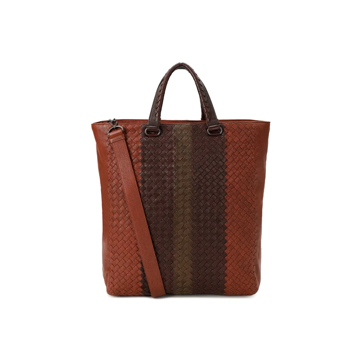 Bottega Veneta Cow Leather Tote Handbag Medium Size Women's Brown