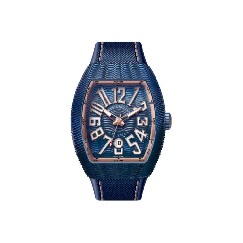 FRANCK MULLER Автоматический Механический Movement Мужские YACHTING VANGUARD Часы 44mm*53,7mm Синий