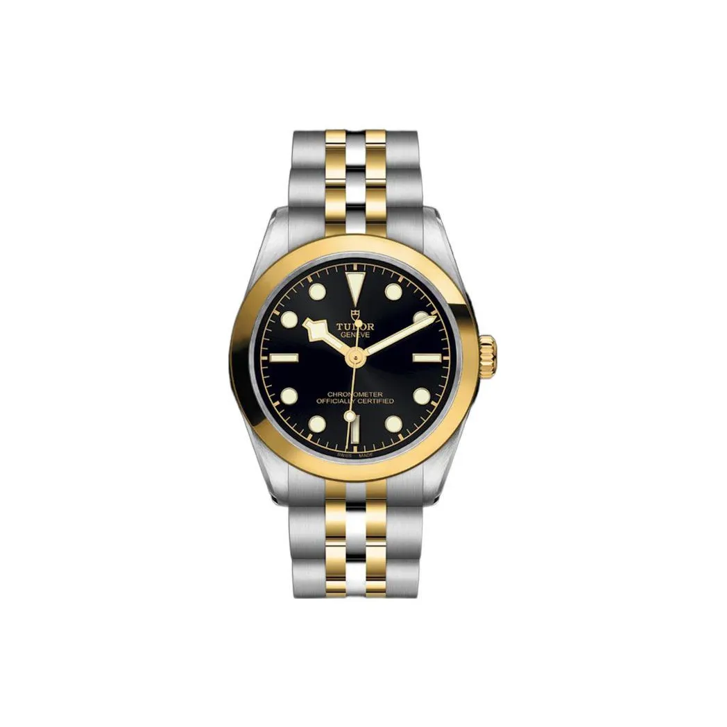 TUDOR Automatic Mechanical Movement Women's Watch Watch 31mm Black Dial Matte Steel Watch Case Matte Steel Gold Strap