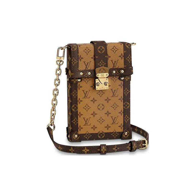 LOUIS VUITTON Pochette Trunk Verticale Monogram Reverse Brown