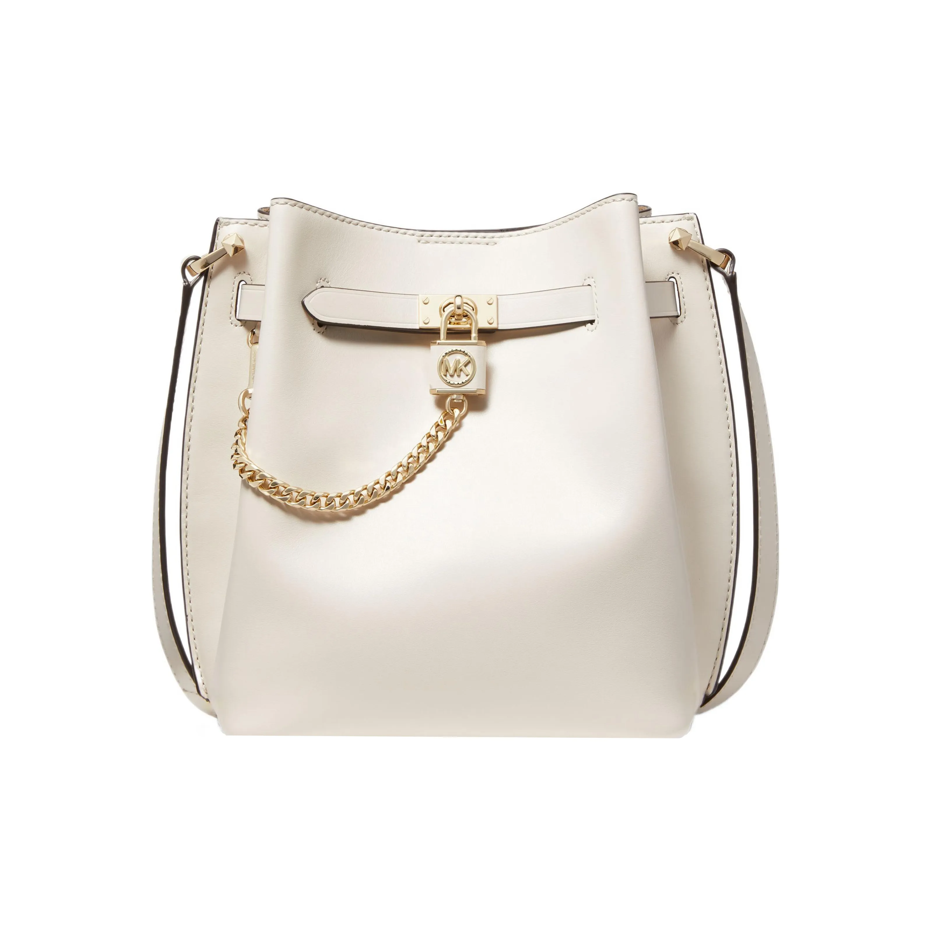 MICHAEL KORS Hamilton Legacy Коровья кожа Ведрообразная сумка Сумка Сумка через плечо Сумка через плечо Средний Женская Молочно-белый