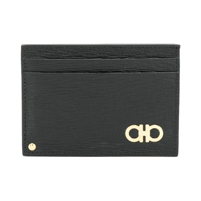 FERRAGAMO Кожа Держатель для карт Мужской Черный