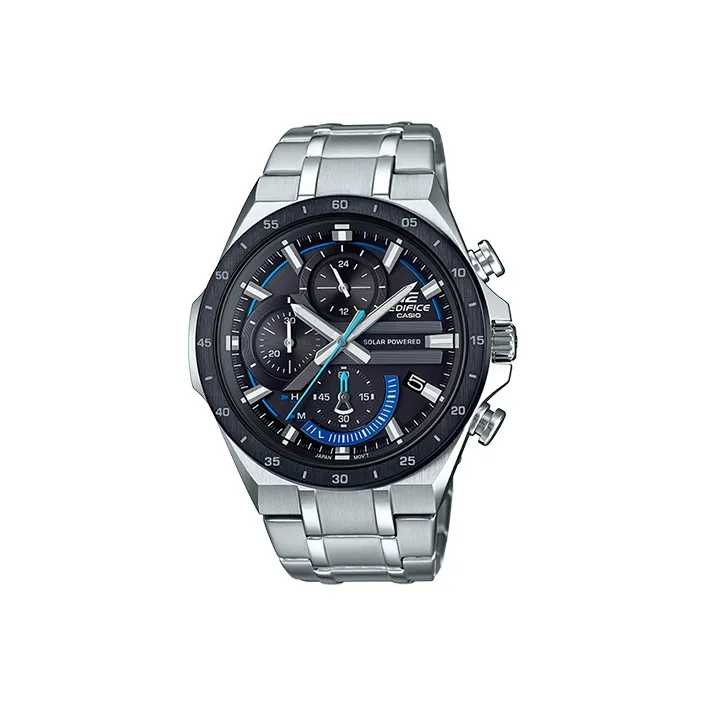 CASIO EDIFICE Кварцевый механизм нержавеющая сталь ремешок мужские часы черный циферблат