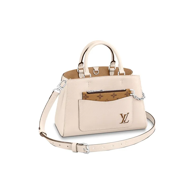 LOUIS VUITTON Cow Leather Tote Bag Shopping Bag Crossbody Bag Shoulder Bag Handbag Regular Women's Beige