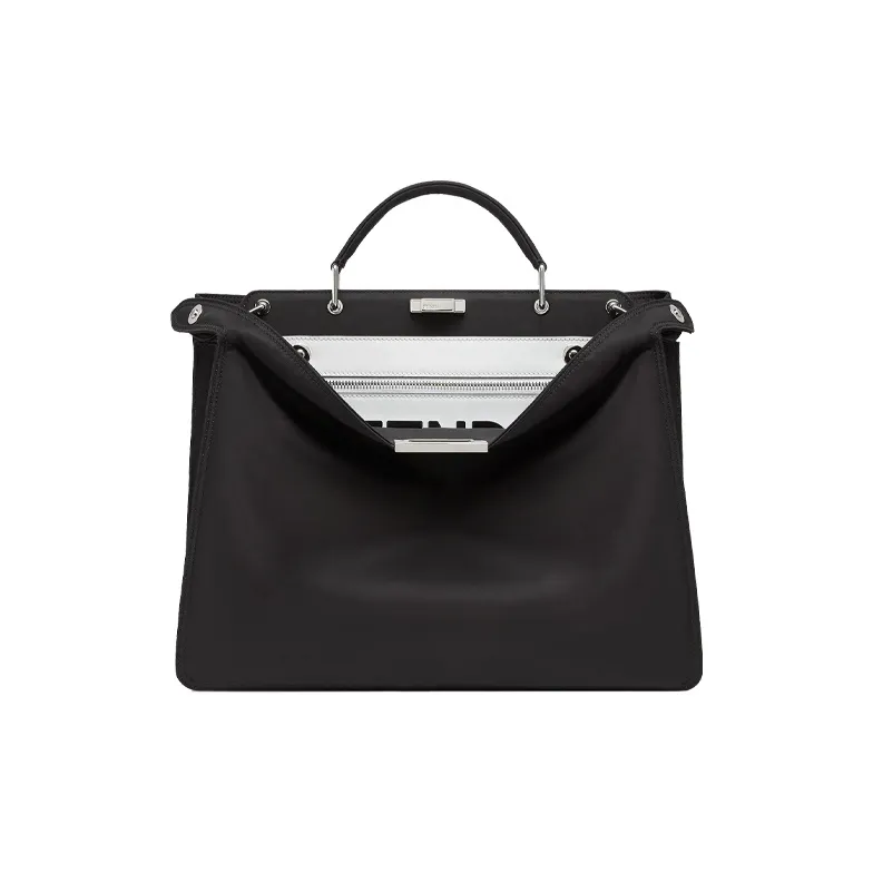 FENDI Peekaboo ISeeU Polyester Tote Bag, Shopping Bag, Handbag, Shoulder Bag, Crossbody Bag Medium Size Men's Black