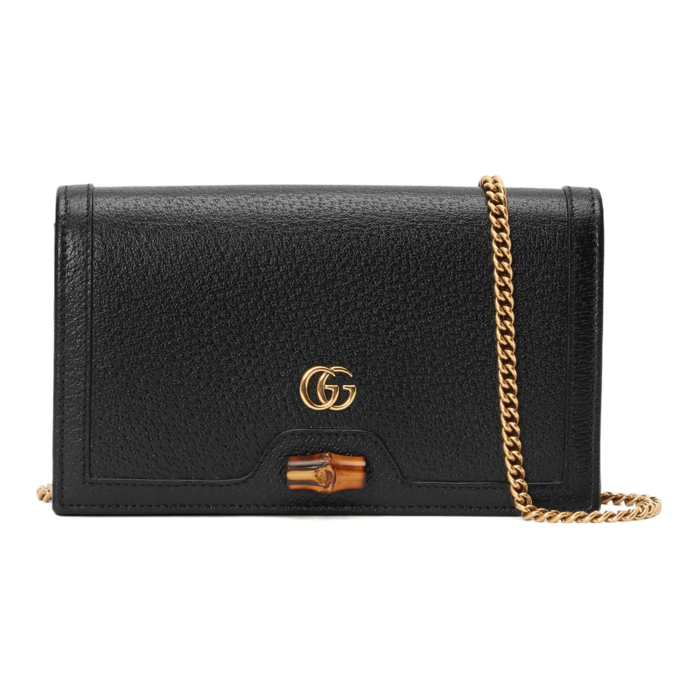 GUCCI Leather Crossbody Bag, Shoulder Bag Women's Black