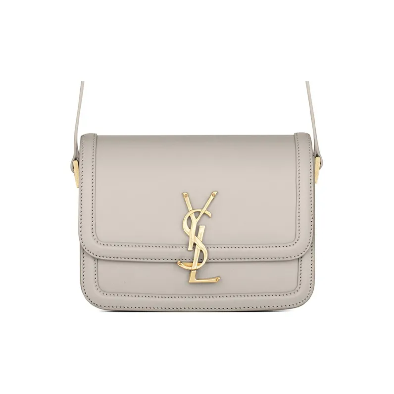SAINT LAURENT SOLFERINO Cow Leather Tofu Bag Crossbody Bag Shoulder Bag Women's White
