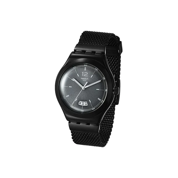 SWATCH Irony Collection Кварцевый механизм Мужские часы Часы 41 мм Черный циферблат Корпус из нержавеющей стали Ремешок из нержавеющей стали