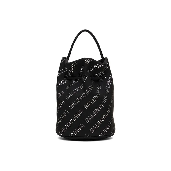 Balenciaga Fabric Bucket Bag, Handbag, Crossbody Bag Women's Black
