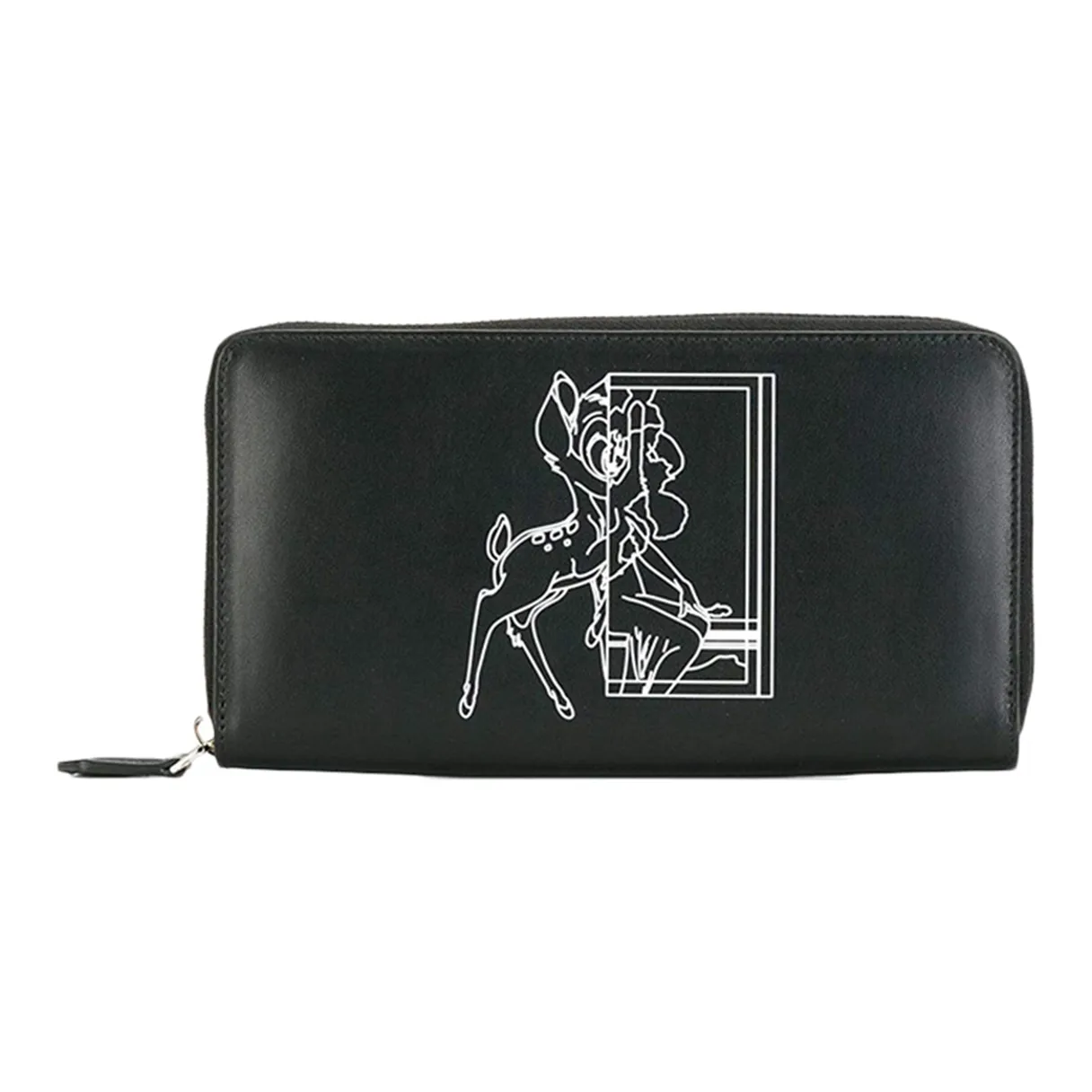 Givenchy Кожа Клатч Монета Кошелек Кошелек Женский Черный Белый