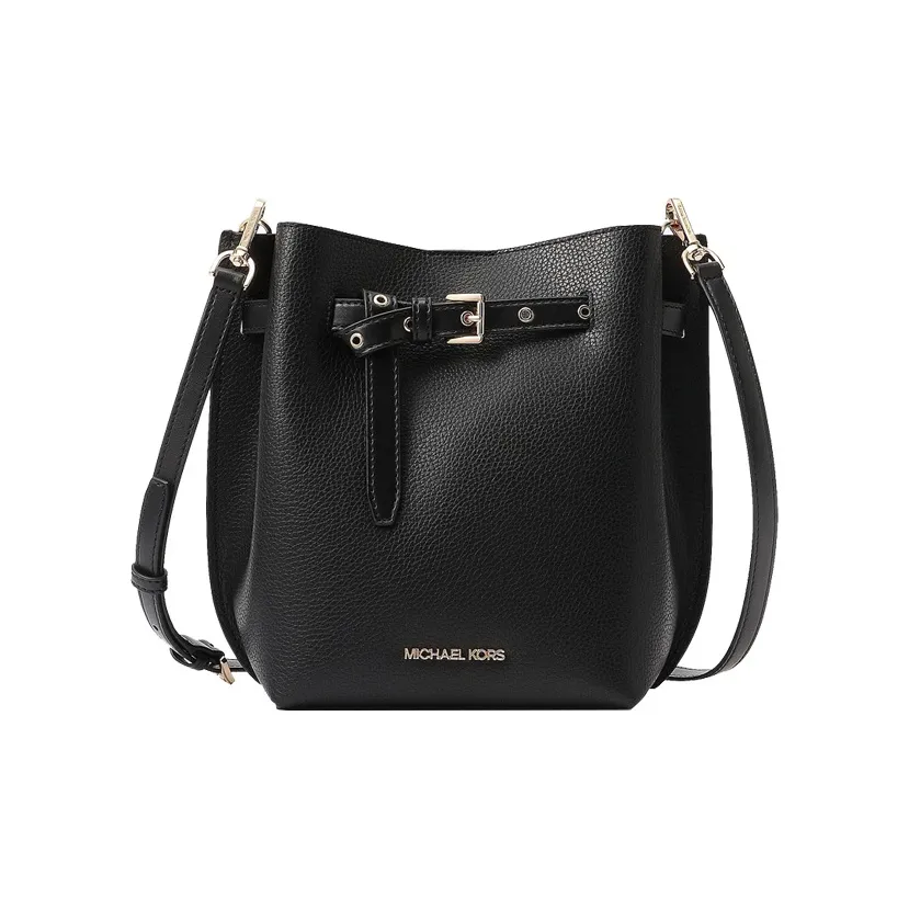 MICHAEL KORS Эмилия Коровья кожа Сумка через плечо Маленькая Женская Чисто черная