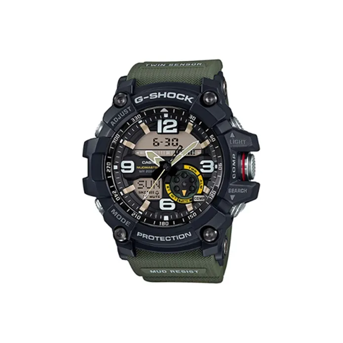 Г Shock Land Series Little Грязь King Кварцевый механизм Resin Strap Часы Мужские Черный циферблат