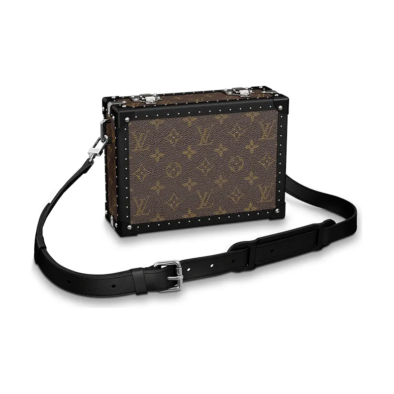 LOUIS VUITTON Clutch Box Monogram Brown/Black