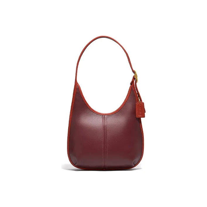 COACH Ergo Leather Shoulder Bag Crossbody Bag Women's Burgundy