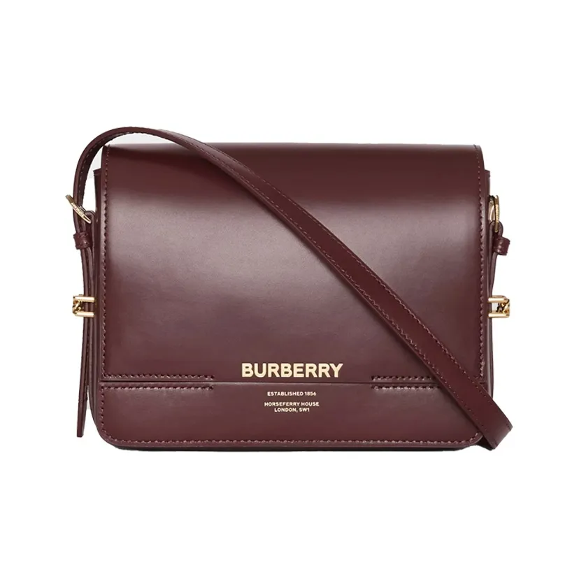 Burberry Calfskin Grace Bag Shoulder Bag Crossbody Bag Small Size Women's British Red
