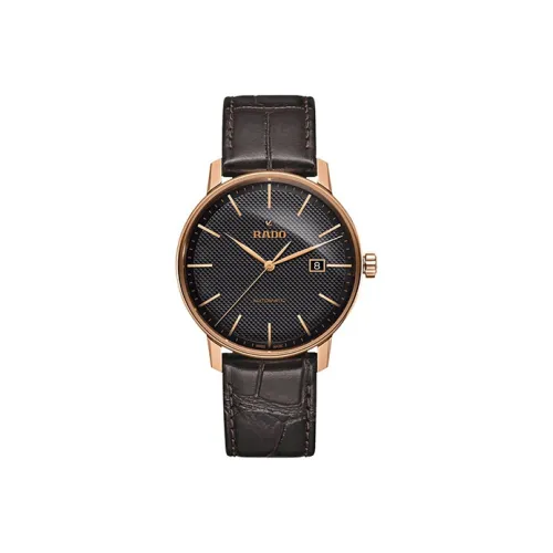 RADO Автоматический Механический Movement Мужские Кристальная Блеск Коллекция Часы 41 мм Черные