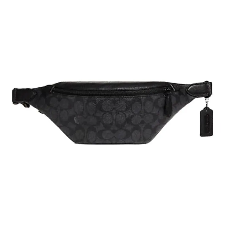 COACH Canvas With Leather Crossbody Bag, Sling Bag, Fanny Pack Tubas Men's Black