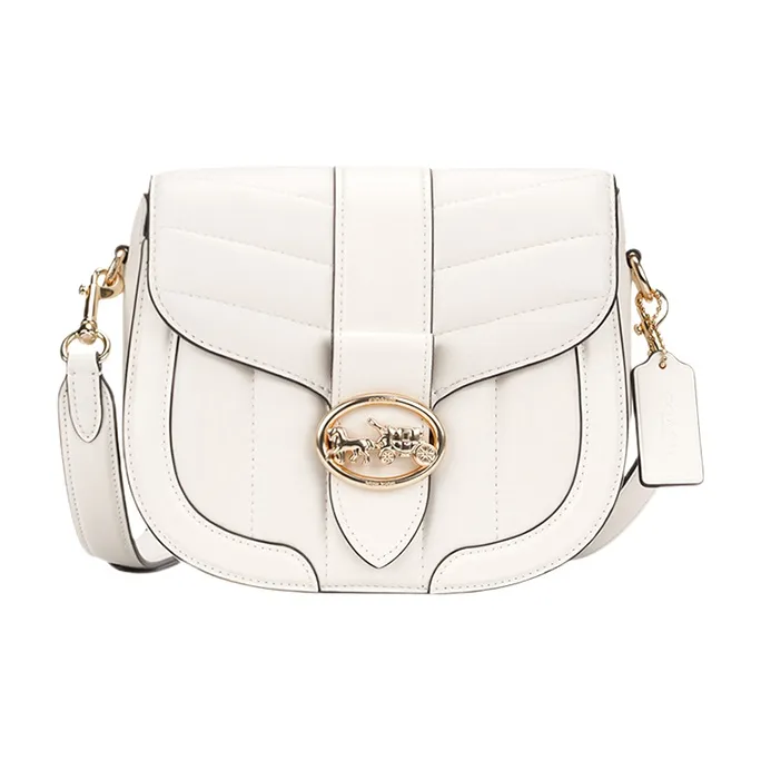 COACH Georgie Овчина Седло Сумка Dionysus Сумка на плечо Маленькая Сумка на плечо Women's White