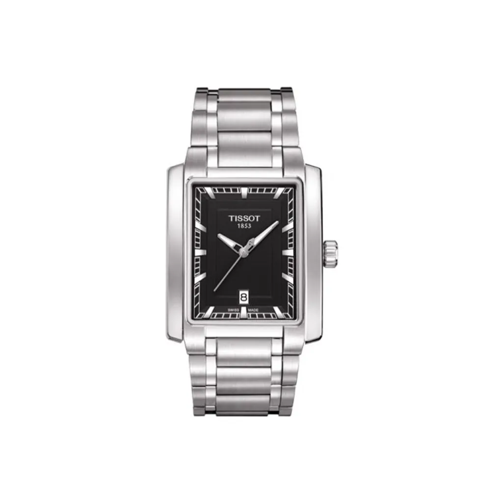 TISSOT T LADY Series TXL Collection Кварцевый механизм Женские часы 32*18 мм Черный циферблат Титан Корпус часов Титан Ремешок