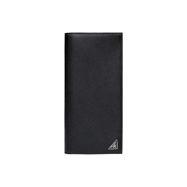 PRADA Cow Leather Wallet Men's Black