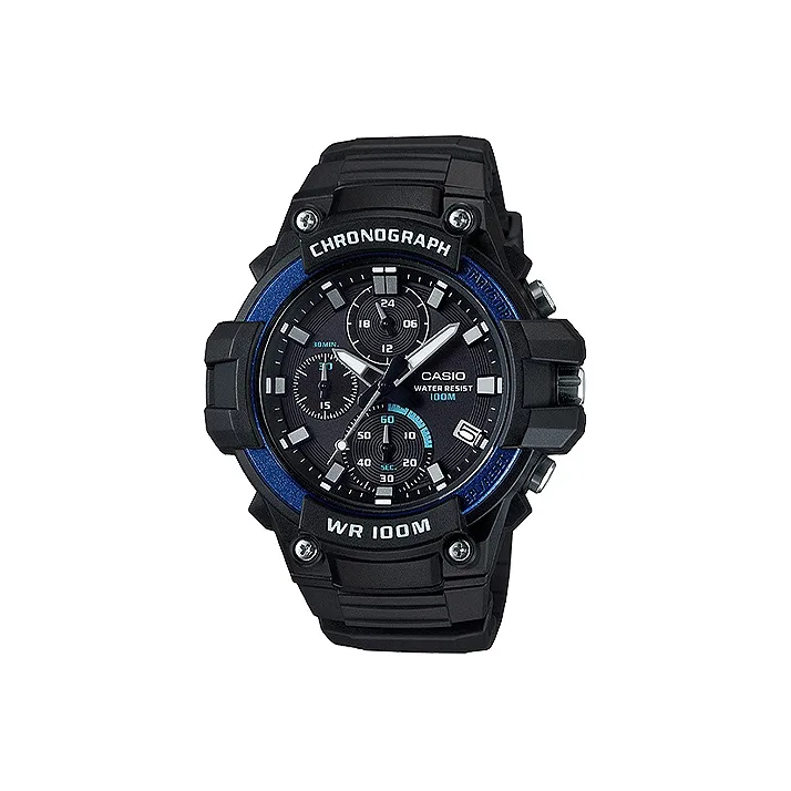 CASIO YOUTH Collection Disc Многофункциональный Показатель Кварцевый механизм Смольный ремешок Часы Мужские Черный циферблат