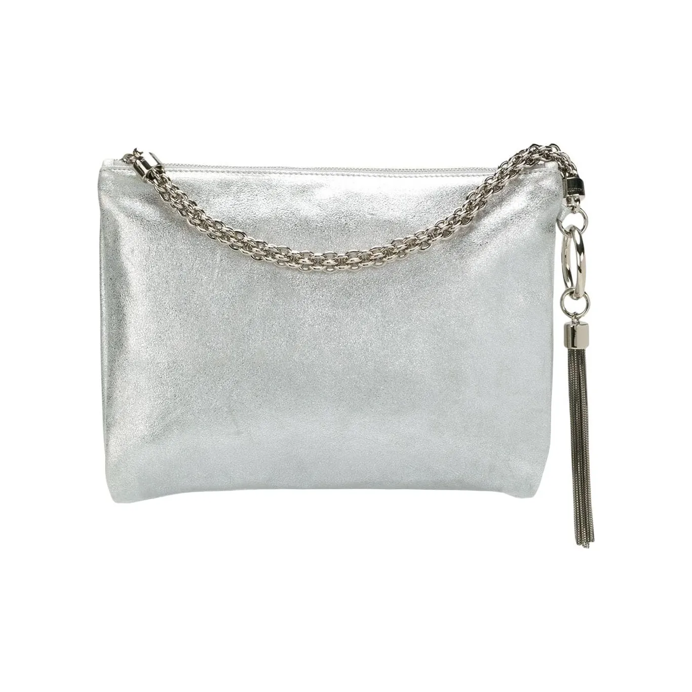 Jimmy Choo Leather Clutch Women's Silver