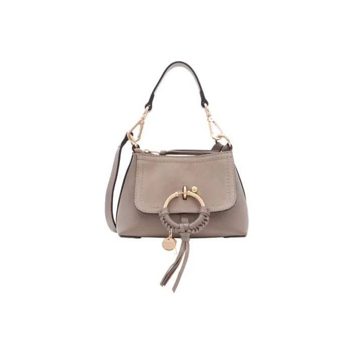 See By Chloe Leather Portable Crossbody Bag, Shoulder Bag Mini Women's Gray